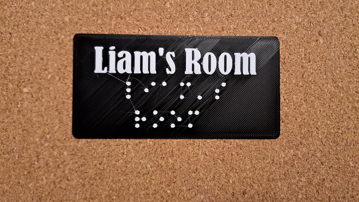 braille - liam's room by 3dps-j household decor disability aid blind nameplaque nameplate 3d print model - Mito3D