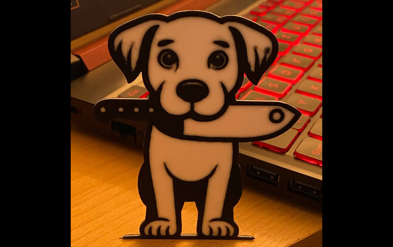 faca cão ficar pé tamanhos prescrito by wing art arte sinais logotipos cachorros placa prato dono cachorro humor ilustração boca animal animais estimação proprietário 3D print model - Mito3D