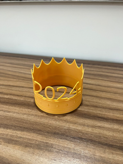 years crown2024 by angrelou props & cosplays masks helmets 2024 accesory cool pla easy to print fun scale crown 3d print model - Mito3D