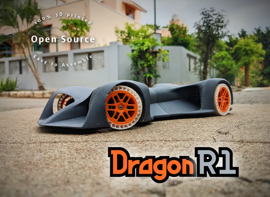 rc voiture dragon r1 remixé by mafia crâne loisir diy 3d print model - Mito3D