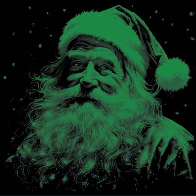 glowing - santa by madness3d art 2d christmas hue forge midjourney glow in dark 3d print model - Mito3D