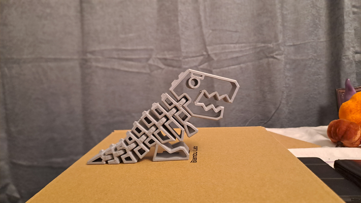 flexi rex - hollow remixed by 3dps-j toys & games dinoasaur snake flexianimal 3d print model - Mito3D