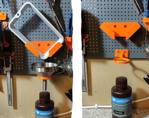 biltema pegboard resin vat drip holder remixed by ippe tools resinvat dripper thingiverse 3d print model - Mito3D