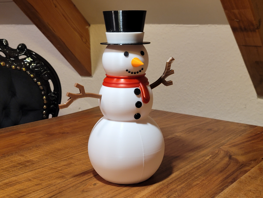 snowman by savo3d household festivities winter snow decoration christmas party decor 2023 2024 3d print model - Mito3D