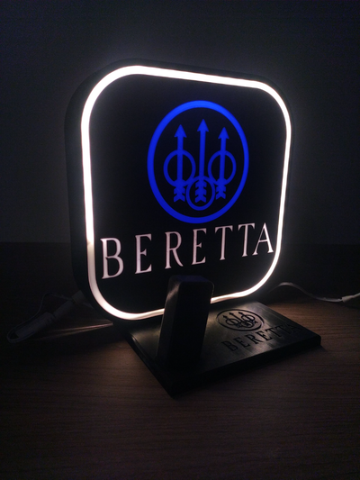 lamp led stand beretta m9 by ateliergbb household decor ams marui gun arme 3d print model - Mito3D