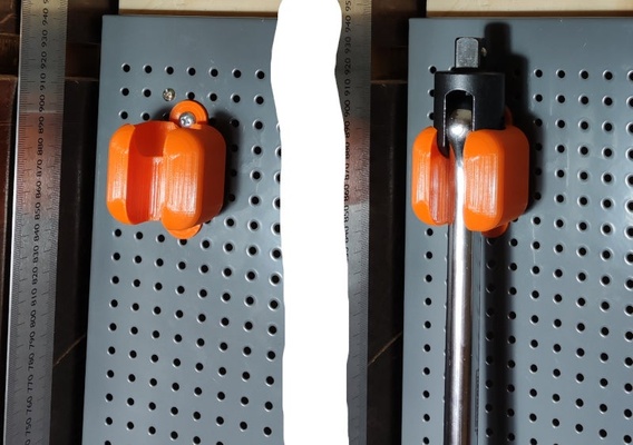 biltema pegboard socket wrench holder by ippe tools pegboardmount thingiverse 3d print model - Mito3D