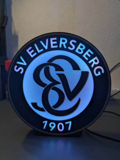 sv elversberg logo by domi-dns hobby & diy sport outdoors led box art lamp ledlamp 3d print model - Mito3D