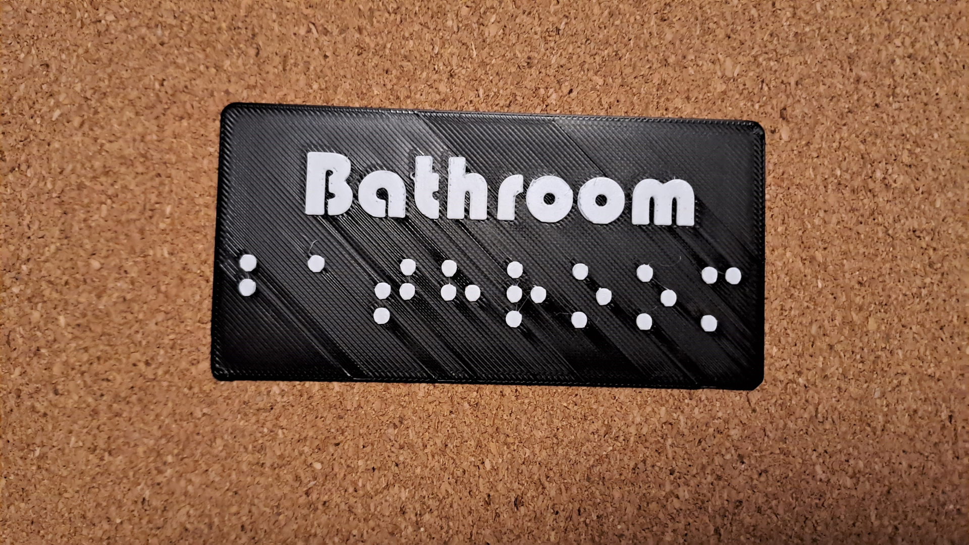 braille - bathroom sign by 3dps-j household decor disability aid blind nameplaque nameplate 3D print model - Mito3D