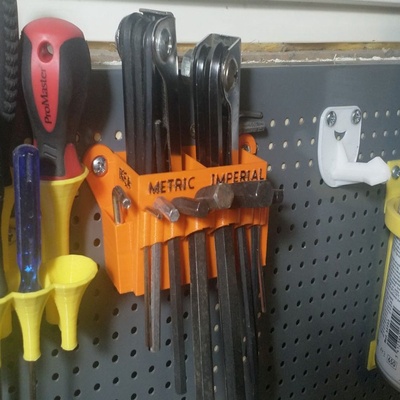 biltema pegboard hex key holder by ippe tools organizers thingiverse hexkeyholder 3d print model - Mito3D