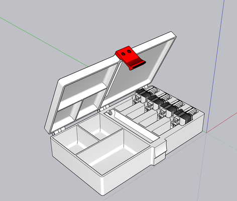 p1s hotend suporte by mateus 3d impressora acessórios p1paccesory organizador caixa ferramentas caixa hotendholder p1shotend p1photend p1photendholder 3d print model - Mito3D
