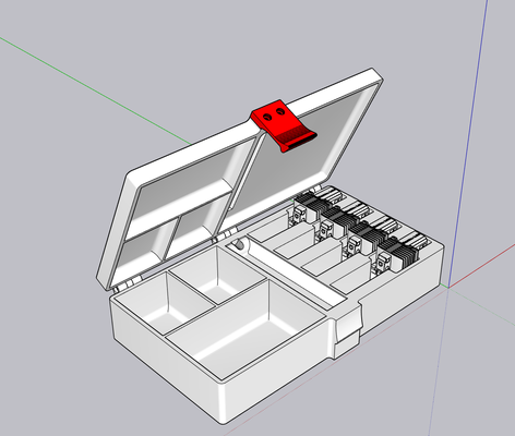 p1s hotend titulaire soutien by matthieu 3d imprimante accessoires p1paccesory organisateur boîte outils support p1shotend p1photend p1photendholder 3d print model - Mito3D