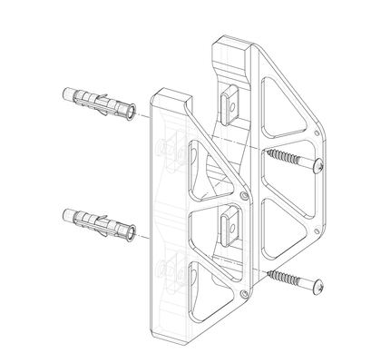 ams lite wall mount adapter by wolf3dp 3d printer accessories a1 a1mini mounting amslite 3d print model - Mito3D