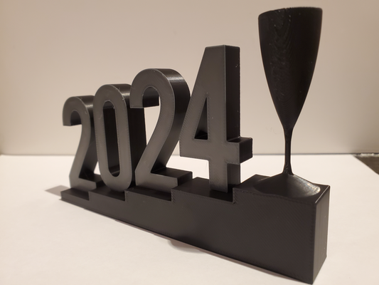 yıl 2024 by luka 3d ev halkı şenlikler mutlu 3d print model - Mito3D