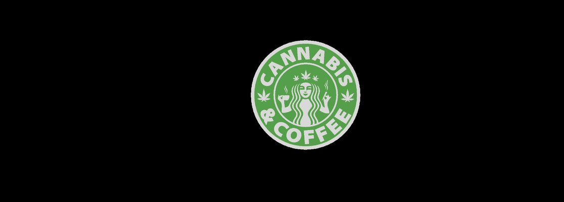 cannabis & coffee coaster by colt3d art signs logos marijuana starbucks weed 3d print model - Mito3D