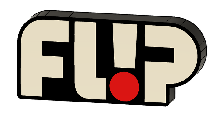flip fl p skateboarding logo light box by emby designs art signs & logos rowley lightbox 3d print model - Mito3D