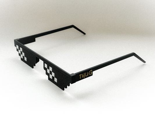 thug life glasses by florinv fashion eyeglasses eyewear eyes thugframes thuglife party year 2024 3d print model - Mito3D