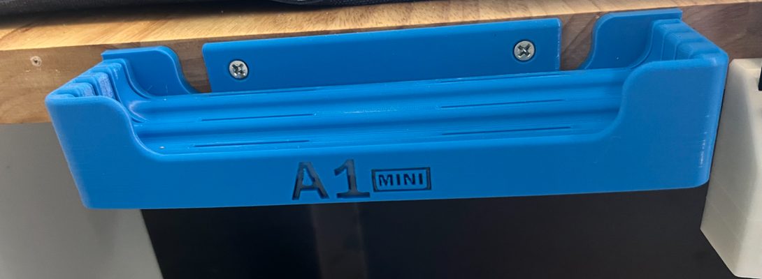 a1 mini échelonné assiette titulaire soutien mur monter remix remixé by onegotowned 3d imprimante accessoires 3d print model - Mito3D