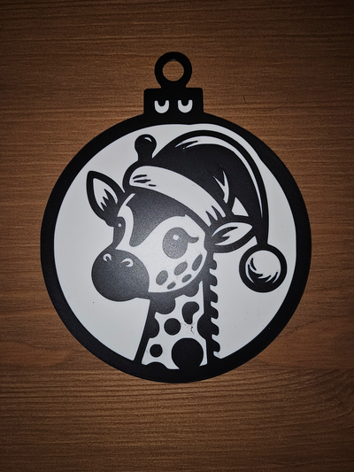 geralt festivo jirafa by tnk331 arte 2d navidad regalo fauna silvestre decoración temporada fiesta ornamento invierno safari animal estacional áfrica 3d print model - Mito3D