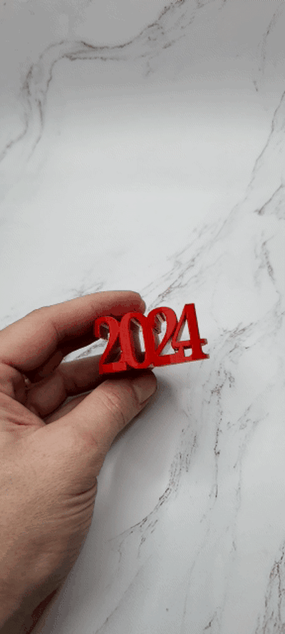 geçiş hareketli 2024 a iş 3d tam dolu c ur yürekten başyapıt by zipzappprint sanat modeller yeni yıl mutlu 3d print model - Mito3D