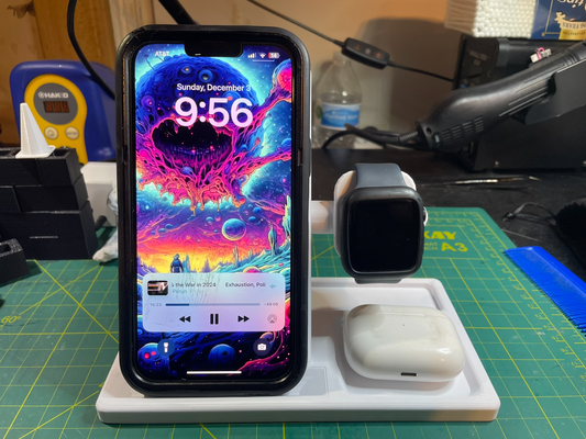 telefon aksesuarlar istasyon kulp destek by evet yanlış kişi ev halkı modeller depolama düzenlemek izlemek kulaklıklar iphone organizatör 3d print model - Mito3D