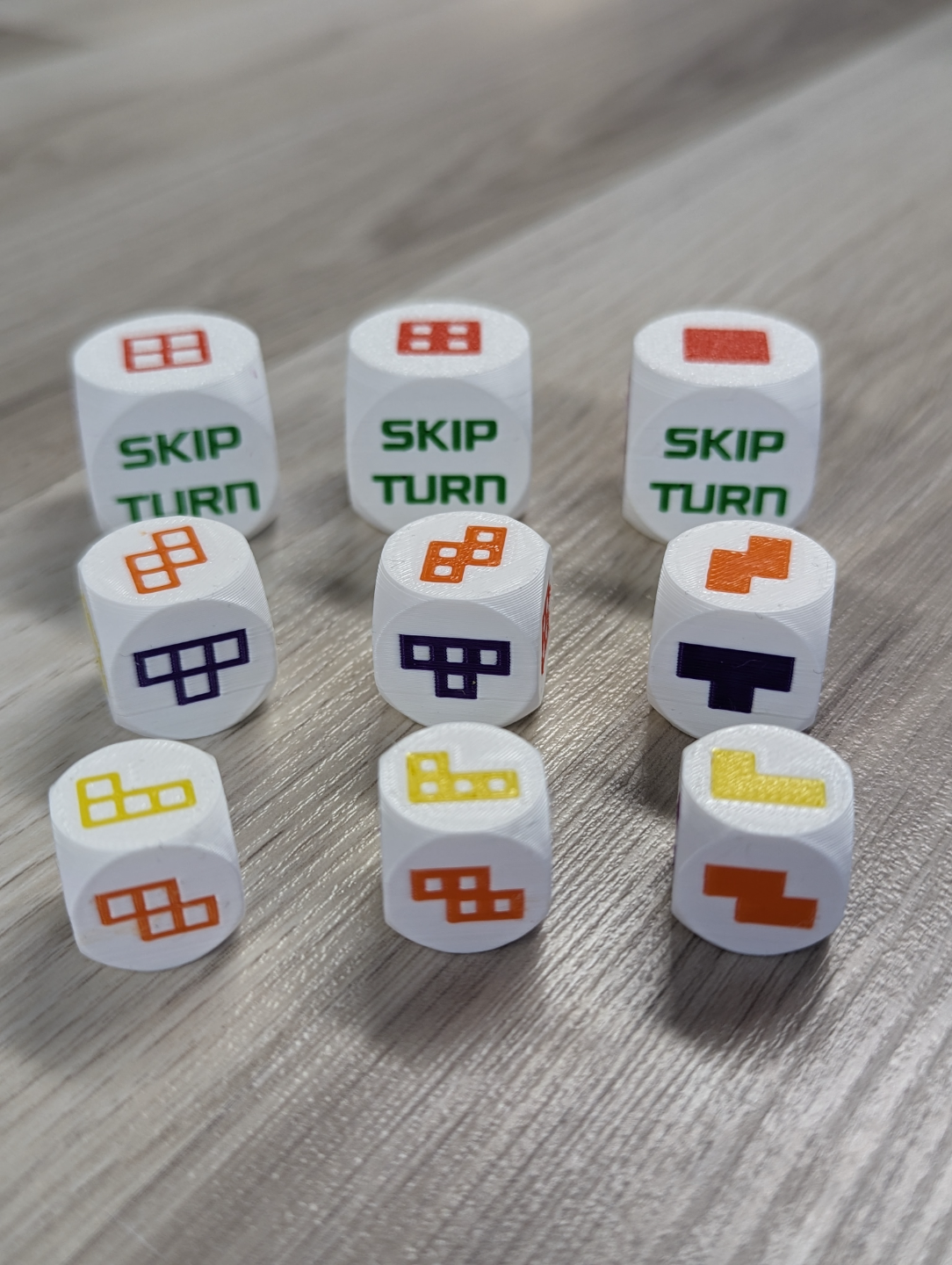 tetris dices yeniden karıştırılmış by marc elbichon oyuncaklar oyunlar bulmacalar tetris denge oyunu zar d6 3D print model - Mito3D