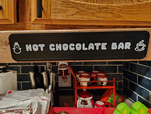 hot chocolate bar by woodmj art signs & logos sign 3d print model - Mito3D