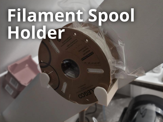 filament spool holder wall mount by finniminni 3d printer accessories wallmount shelf 3d print model - Mito3D