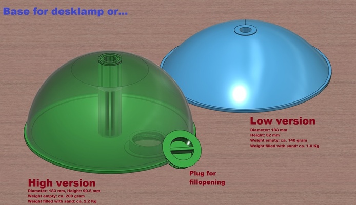 temel masa lambası büyütme bardak bayrak direği by ceket ev halkı ofis flashforge büyüteç 3d print model - Mito3D