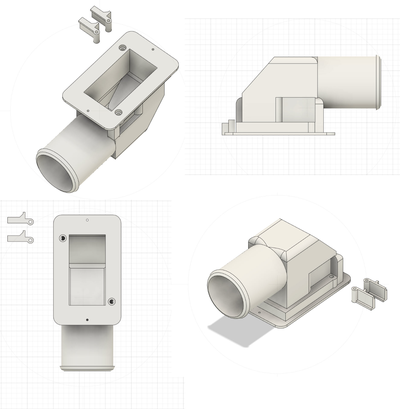 remodel box cable passthrough by brianralls79 hobby & diy electronics hdmi hidden hide outlet sheetrock television wall mount wiring 3d print model - Mito3D