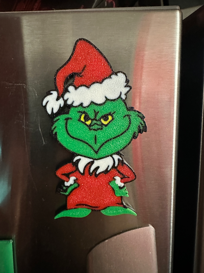 grinch magnet ornament by a13thnightmare household decor christmas 3d print model - Mito3D