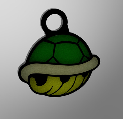 keychain turtle - super mario theme by alexandre paixao 3d printer accessories nintendo key chaveiro chave supermario 3d print model - Mito3D