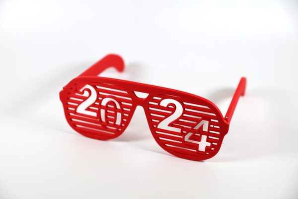 2024 celebração aviadores filamento dobradiça by phaseworksca moda óculos 2024celebration 2024contest novidade traje feliz 3d print model - Mito3D