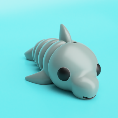 articolato delfino agitarsi giocattolo by zurlingo 3d miniature animali stampa in posto supporti supporto 3d print model - Mito3D