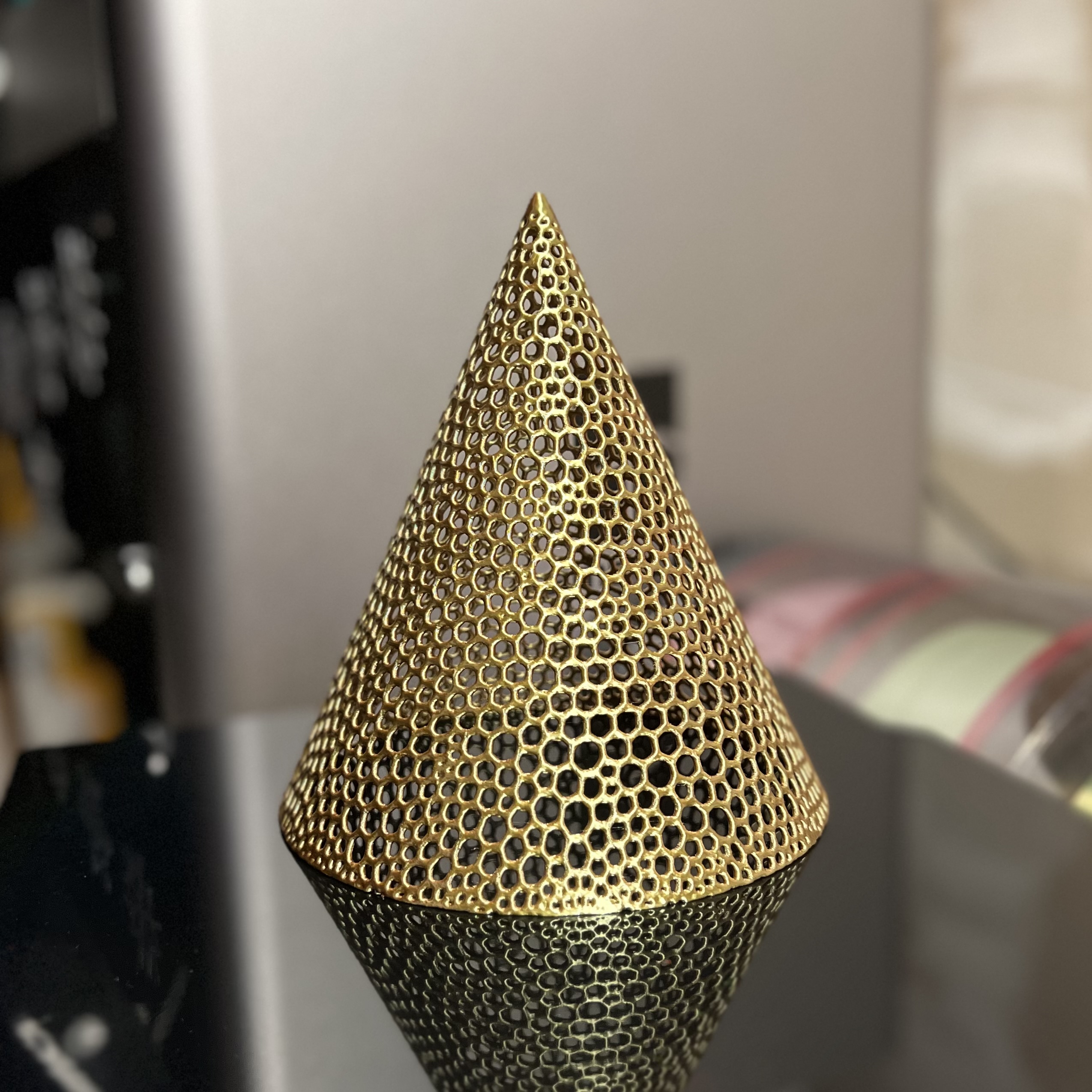 voronoi party hat - multipurpose cone by nukddd household festivities light lamp tea year christmas holiday decor no support 3D print model - Mito3D