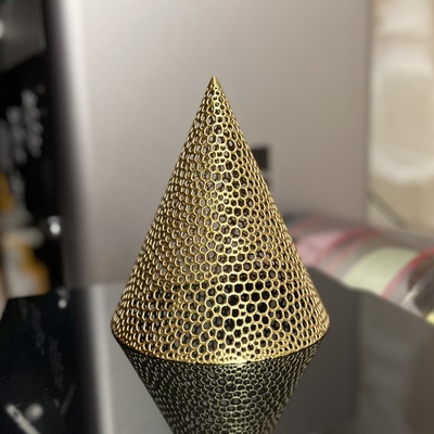 voronoi party hat - multipurpose cone by nukddd household festivities light lamp tea year christmas holiday decor no support 3d print model - Mito3D
