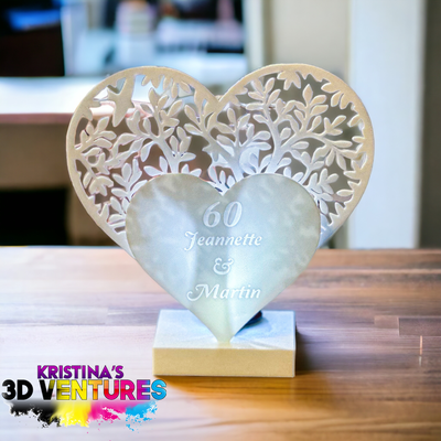 corazón árbol aniversario regalo by kristinakent casa decoración 3d print model - Mito3D