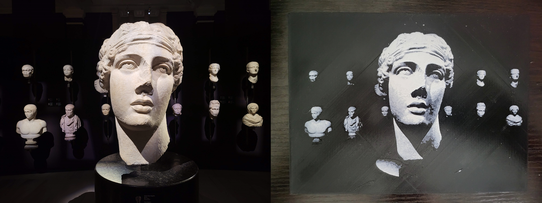 filament blended roman bust by user 1518834855 art sculptures picture photo sculpture lithopane 3d print model - Mito3D