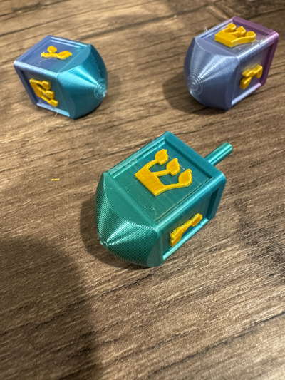 multi color dreidel mmu or ams remezclado by deuda casa festividades hanukkah 3d print model - Mito3D