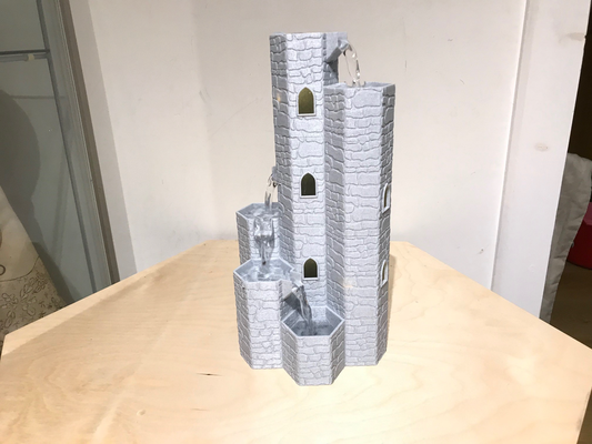 acqua torre cascate by brithawkes domestico arredamento fontana divertimento casa arte castello forte d 39 3d print model - Mito3D