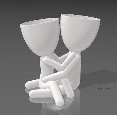 çift no renk by sw7897897 sanat heykeller aşk blumentopf 3d print model - Mito3D