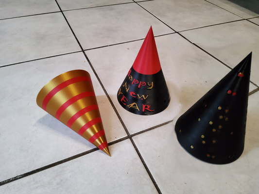 anno or festa cappello personalizzabile by mimi casa decorazione oggetti scena cosplay nouvel an chapeau costume anniversaire compleanno ragazzo enfant 3d print model - Mito3D