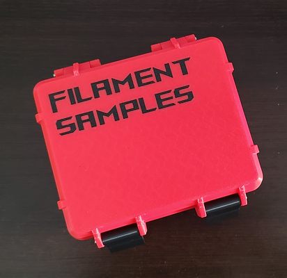 caja of filamento muestras 100 ranuras by smith82 ita 3d impresora accesorios muestra escabroso 3d print model - Mito3D