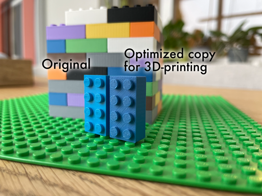 precision engineered 2x4 lego compatible ladrillo by hueco juguetes juegos 3001 optimizado juguete edificio copiar regalo niños 3d print model - Mito3D