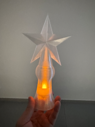 noël arbre étoile by acevalsl ménage festivités lumière transparent 3d print model - Mito3D