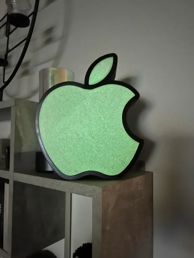 apple logo mit led by chris vienna household house models 3d print model - Mito3D