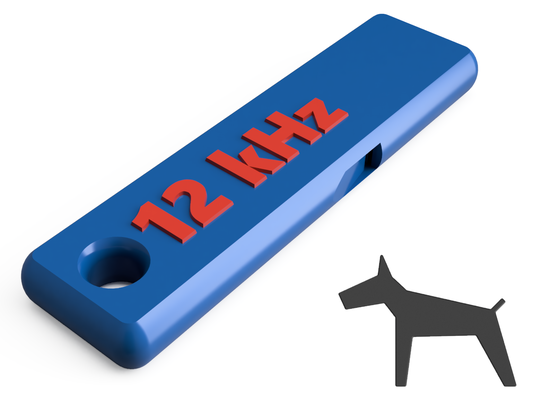 12 khz perro silbar by threed michael casa mascotas educación tono silbidos ultrasónico formación alto tubo tubería silbatos perros silbato 12khz 3d print model - Mito3D