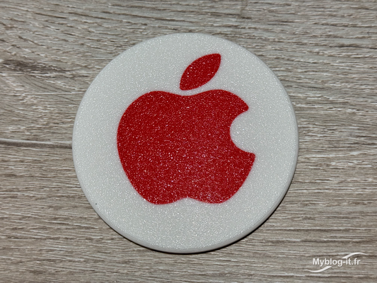 apple coasters in two colors by sgenos household decor coaster dessousdeverre 3d print model - Mito3D