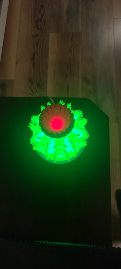 luce up cactus lampada by bianco tacos arte modelli bagliore in buio pianta ufficio 3d print model - Mito3D