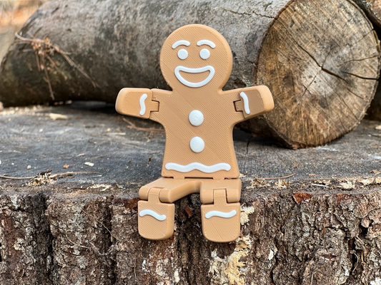 fácil cor troca pão gengibre biscoito by abertura filamento brinquedos jogos personagens boneco mulher natal feriados inverno enfeite flexível articulado 3d print model - Mito3D