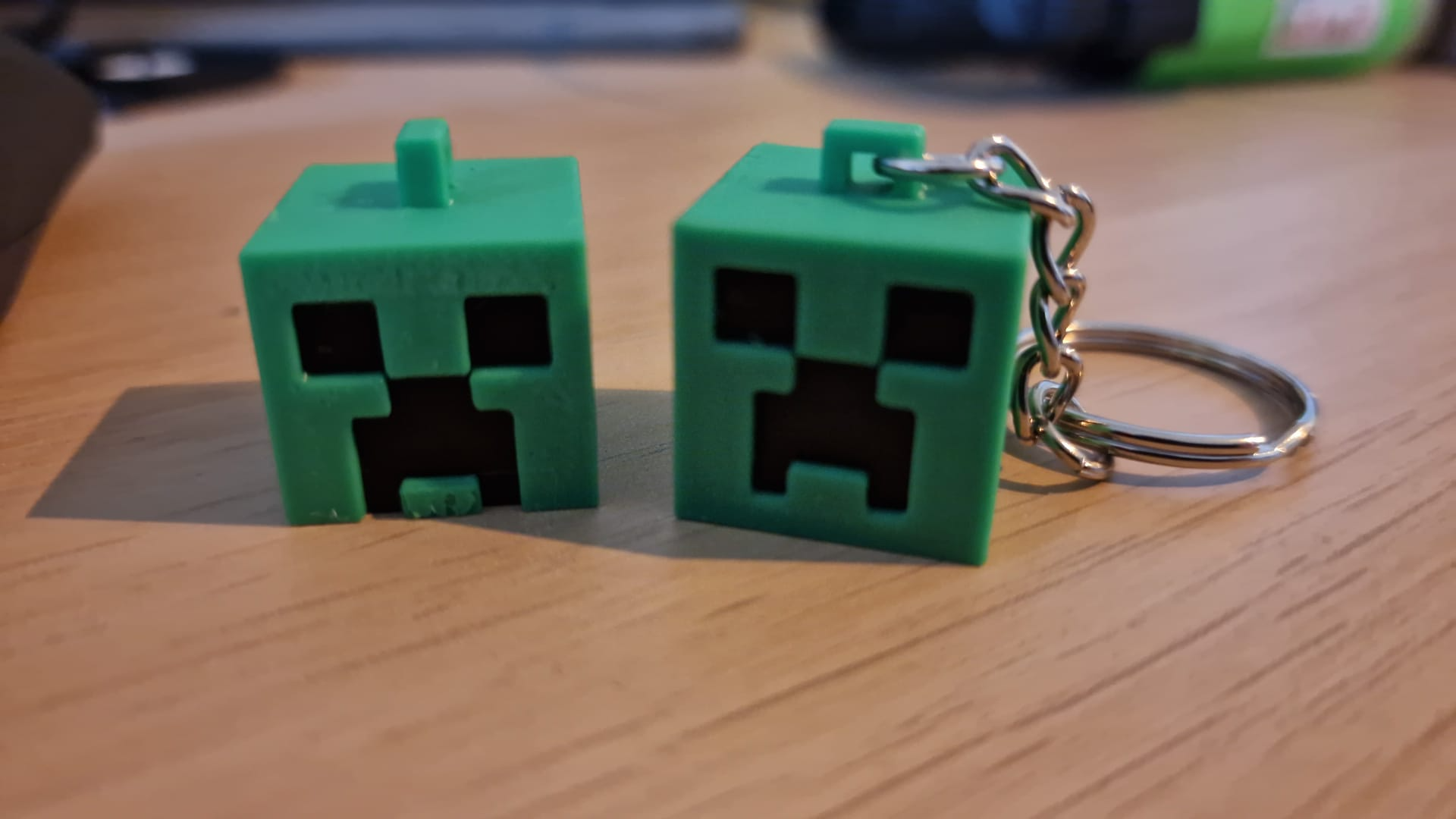 minecraft creeper keychain by wickieprints art models keyring sleutelhanger bag hanger 3D print model - Mito3D